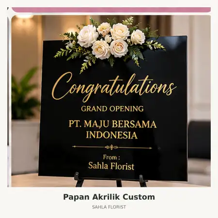 Papan Bunga Akrilik Seluma